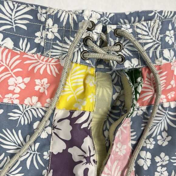 J. Crew Hawaiian Floral Multicolor Patchwork Board Swim Shorts Men’s 32 - Picture 6 of 10